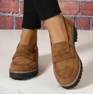 Brown Suede Loafers